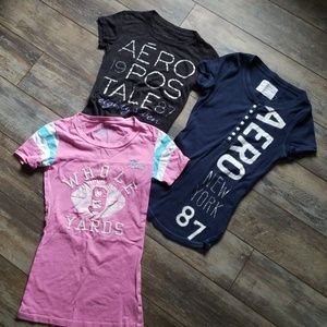 Junior girls size xs Bundle of 3 Aero shirts